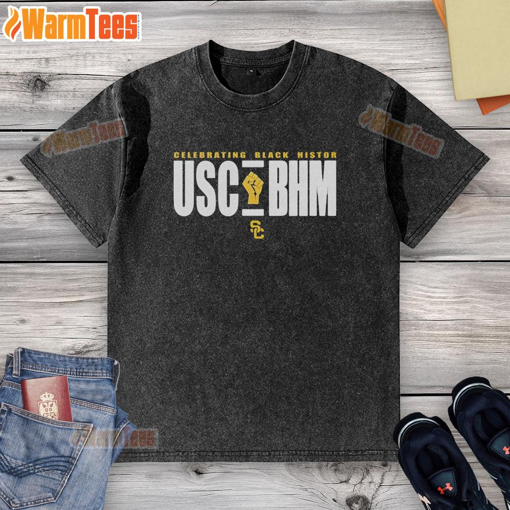 official-usc-bhm-black-history-month-logo-washed-t-shirt Official Usc Bhm Black History Month Logo T-Shirt - Image 6