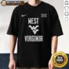 Official West Virginia Mountaineers NCAA flying logo t-shirt, showcasing school spirit and athletic pride.