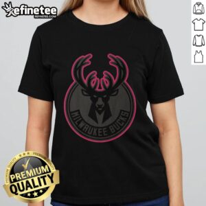 Premium Milwaukee Bucks highlight reel ladies tee featuring vibrant team graphics and a comfortable fit for fans.