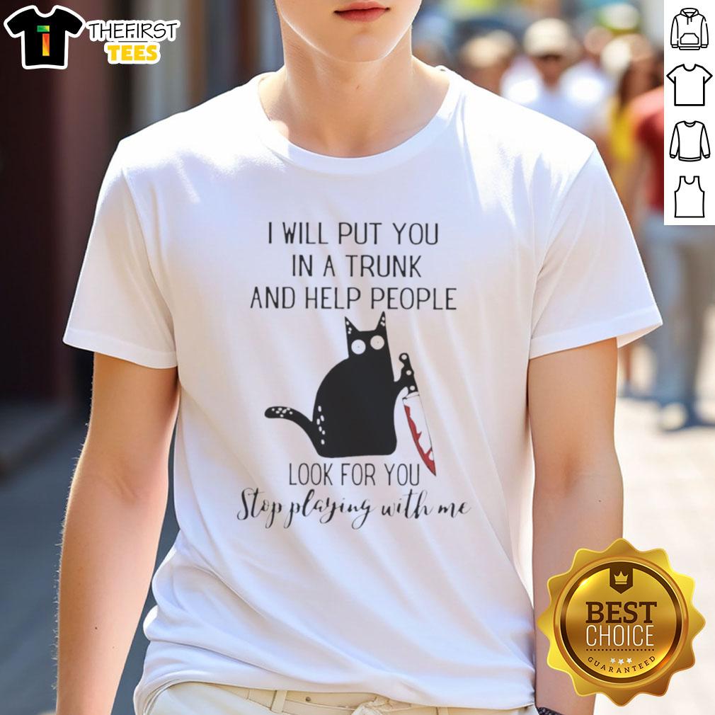 original-black-cat-holding-knife-blood-i-will-put-you-in-a-trunk-and-help-people-look-for-you-t-shirt Alt Text: Original black cat holding a knife on a T-shirt with the phrase about putting someone in a trunk, perfect for cat lovers.