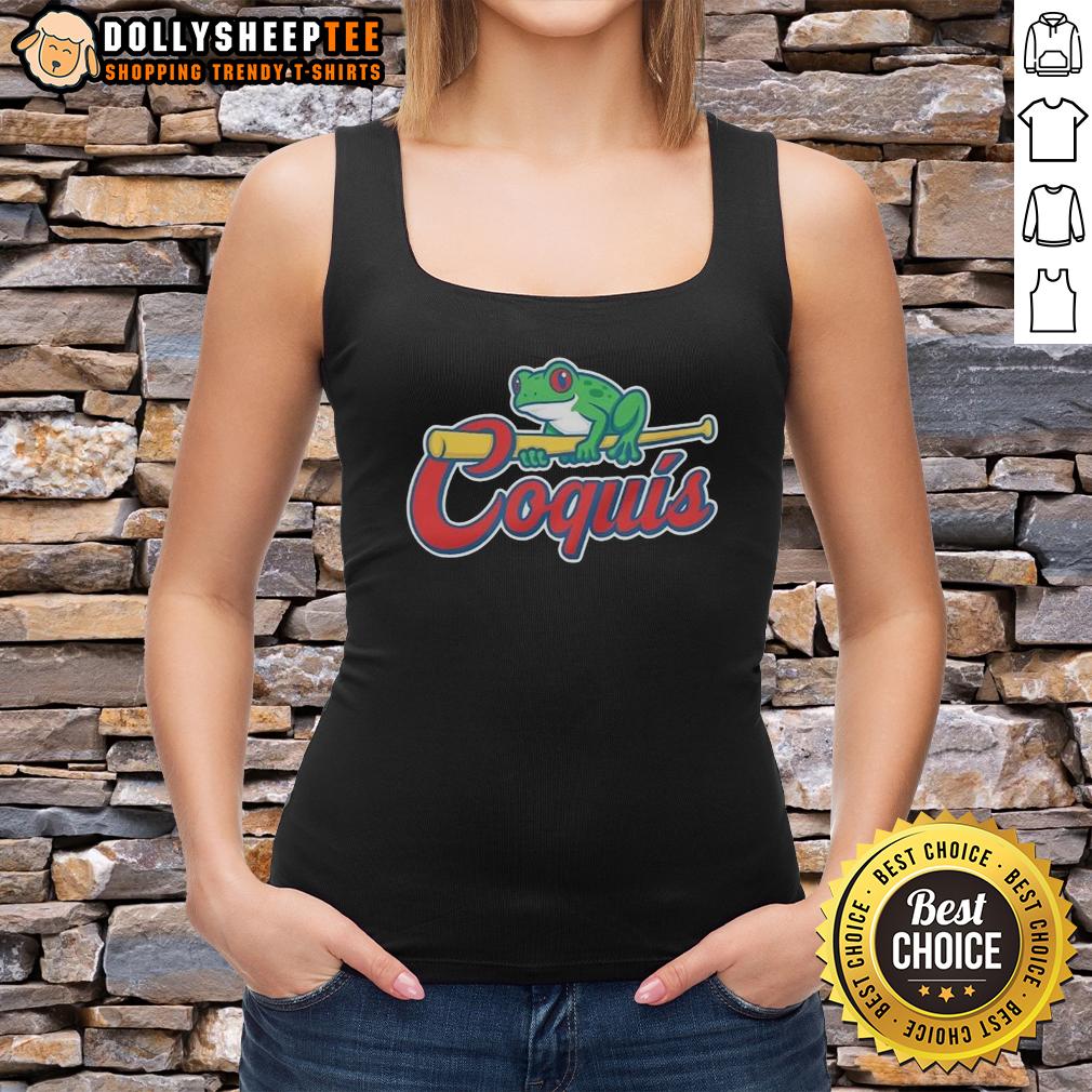 Original Frog Coquis Baseball Tank Top Original Frog Coquis Baseball Tank Top featuring a vibrant frog design, perfect for casual summer outfits.