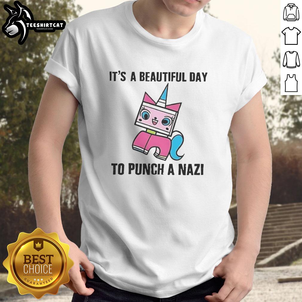 original-its-a-beautiful-day-to-punch-a-nazi-princess-unikitty-t-shirt-1 Alt Text: Original It's A Beautiful Day To Punch A Nazi Princess Unikitty T-Shirt featuring vibrant colors and playful design.