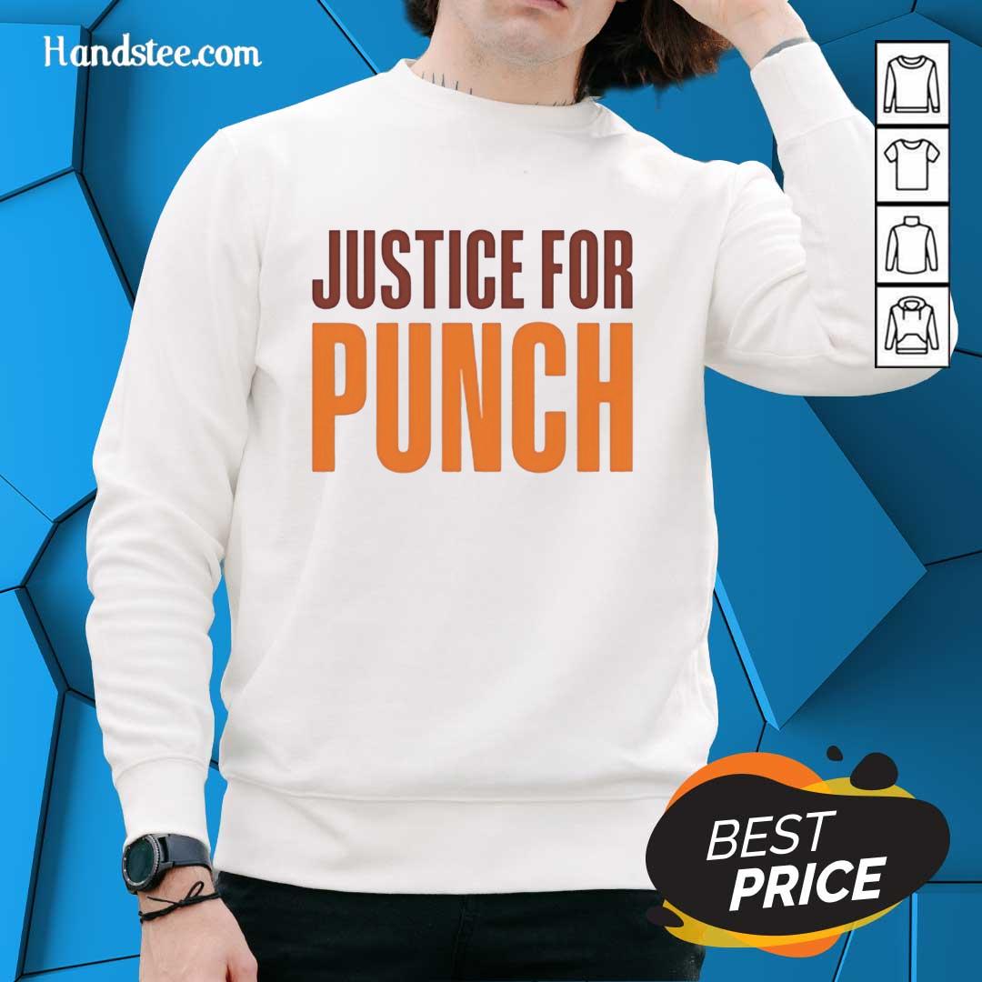 original-justice-for-punch-the-monkey-sweatshirt Alt Text: Original Justice for Punch the Monkey Sweatshirt featuring a bold graphic design and cozy fit, perfect for fans.