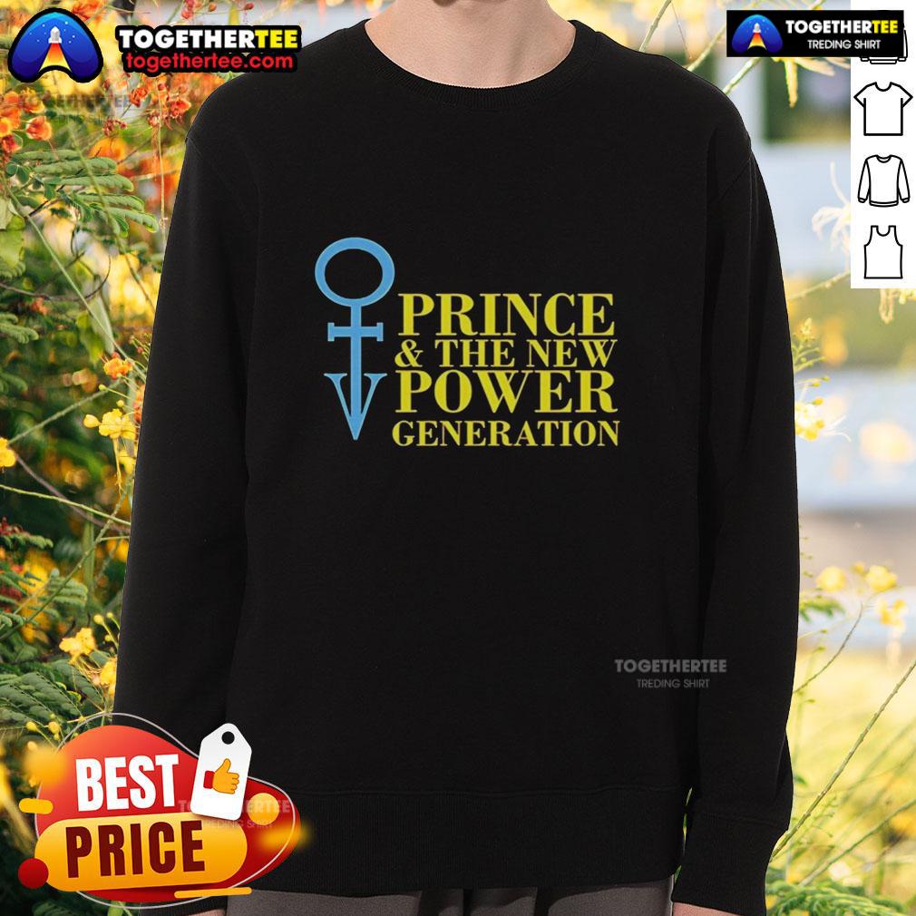 Original Prince And The New Power Generation Logo Music Lover Sweatshirt Alt Text: Original Prince and The New Power Generation logo on a stylish music lover sweatshirt, perfect for fans of iconic music.