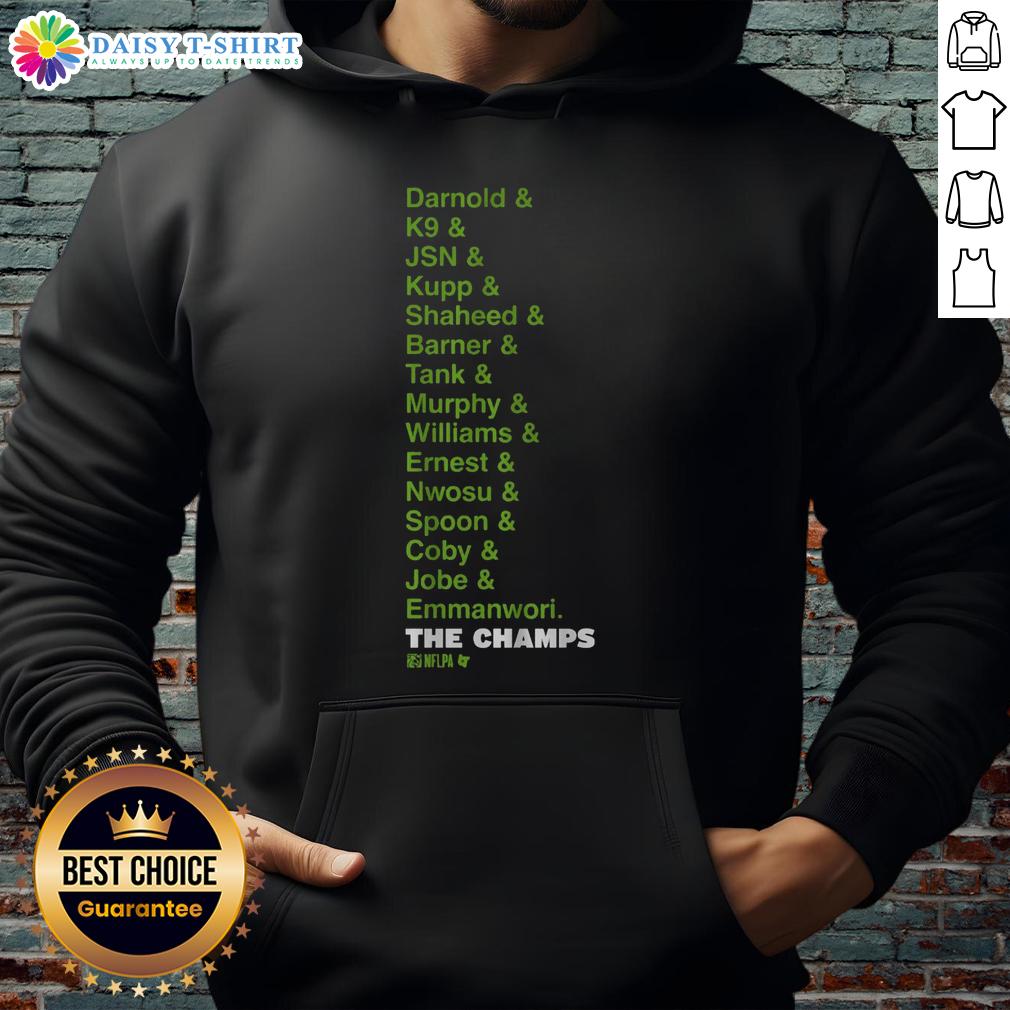 Original Seattle Football Champs List Hoodie