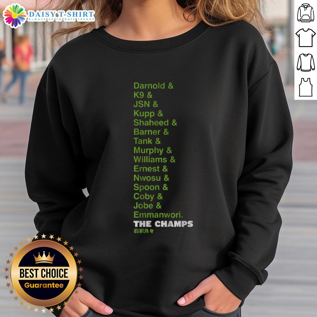Original Seattle Football Champs List Sweatshirt