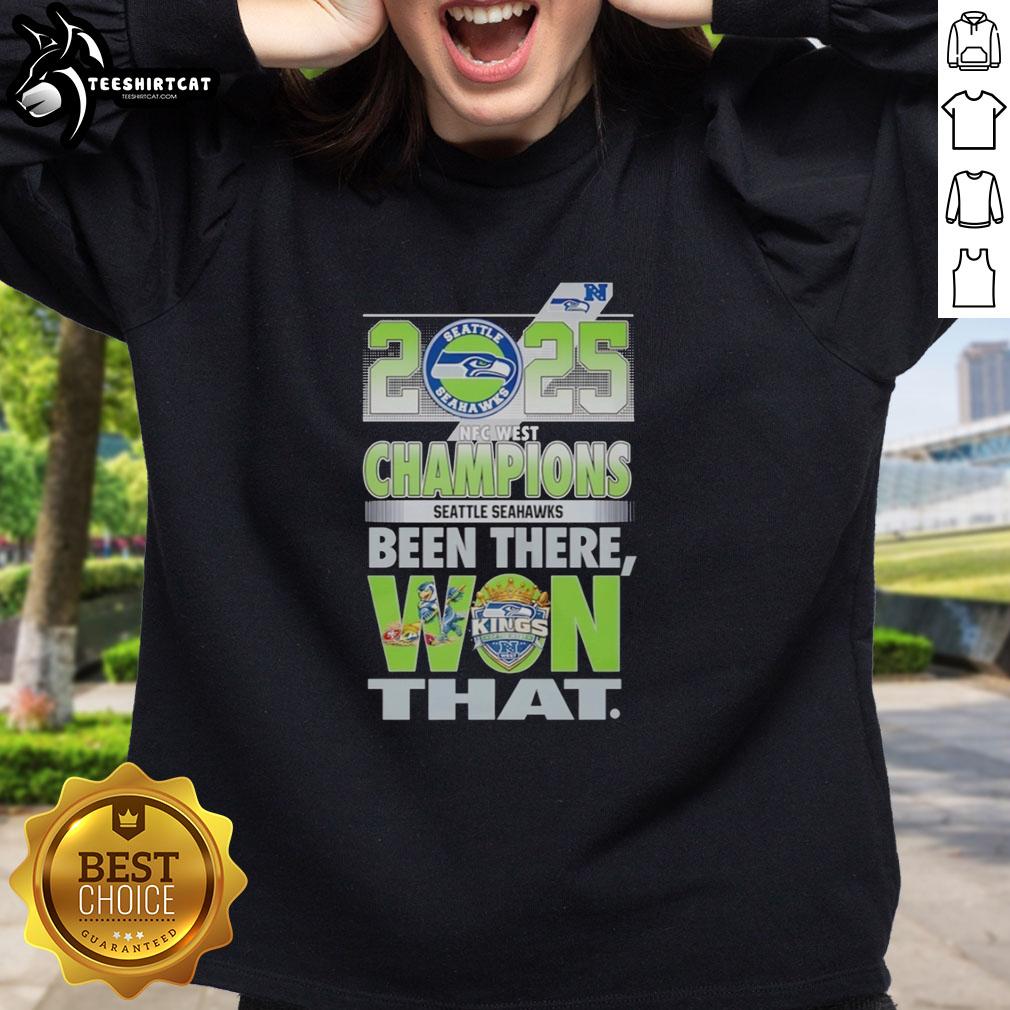 original-seattle-seahawks-nfc-west-division-champions-been-there-won-that-2025-sweatshirt Alt Text: 2025 Seattle Seahawks NFC West Division Champions sweatshirt - Original design celebrating team victory.