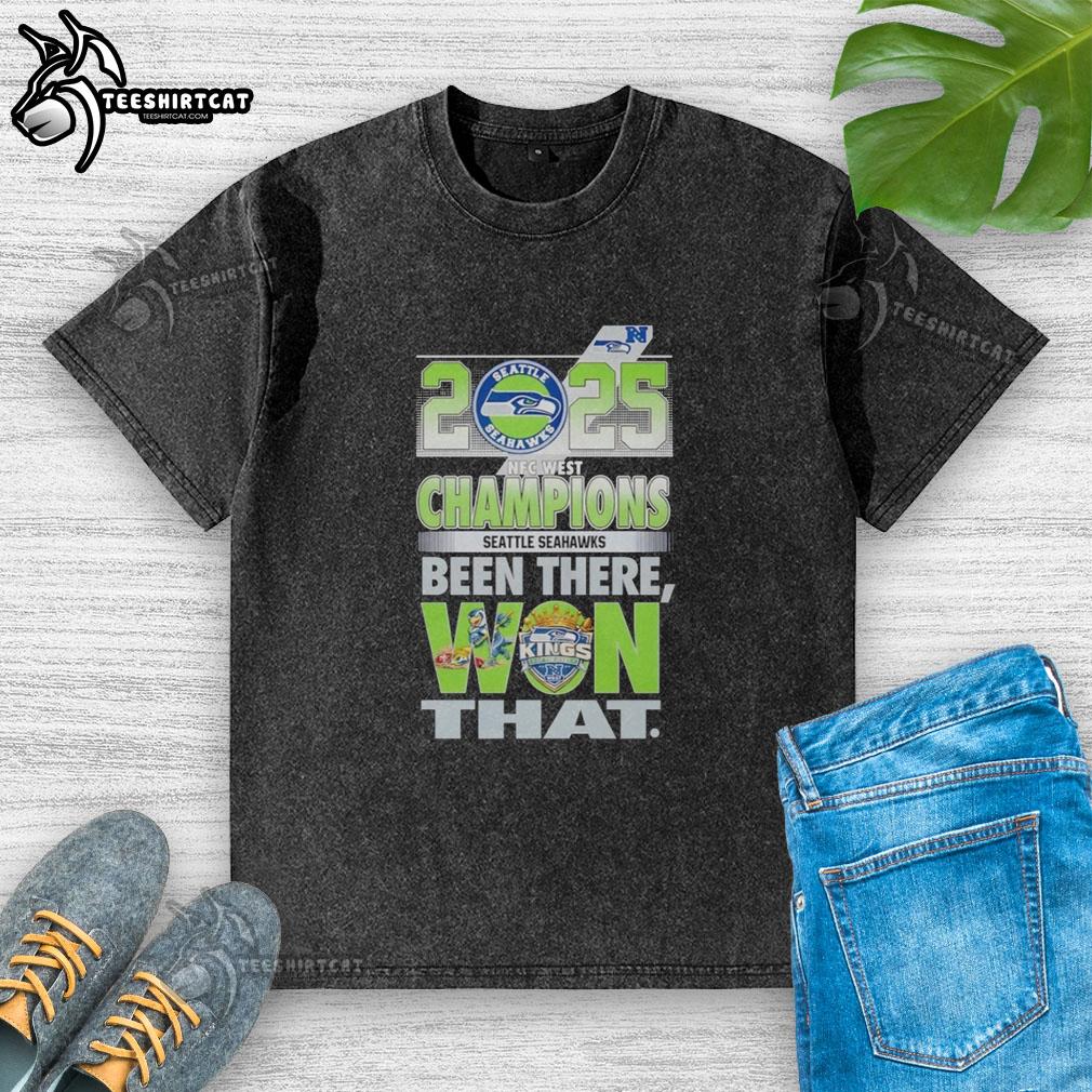 original-seattle-seahawks-nfc-west-division-champions-been-there-won-that-2025-washed-t-shirt Alt Text: Original Seattle Seahawks NFC West Division Champions 'Been There, Won That' 2025 washed t-shirt design.