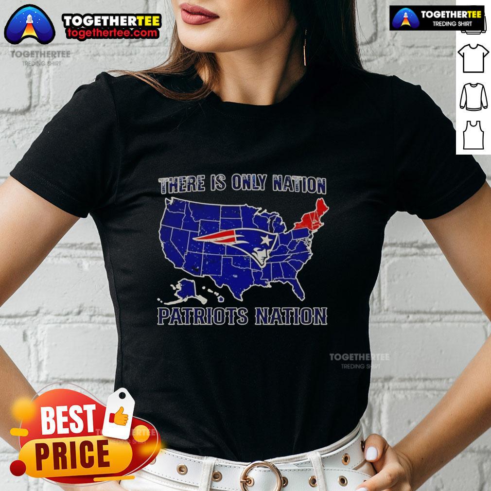 Original There Is Only Nation New England Patriots Nation Ladies Tee Original New England Patriots Nation ladies tee showcasing team pride with stylish design and vibrant colors.