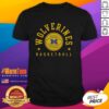 Original Valiant University of Michigan Basketball Retro Stars T-Shirt featuring classic logo and vintage design.
