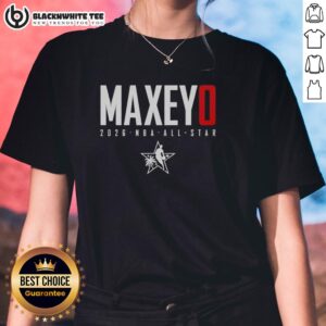 Good Tyrese Maxey Philadelphia 76ers 2026 NBA All-Star Elite Ladies Tee featuring vibrant team colors and stylish design.