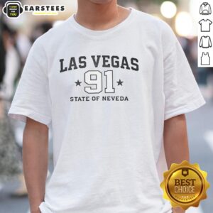 Nice Las Vegas 91 State of Nevada T-Shirt featuring a vibrant graphic design and comfortable fabric for casual wear.