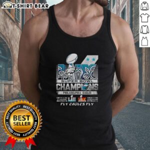 Awesome Philadelphia Eagles Super Bowl LIX Champions Fly Eagles Fly tank top featuring vibrant team colors and logo.