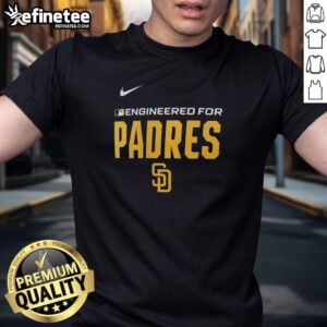 Premium Engineered San Diego Padres MLB logo T-shirt featuring vibrant team colors and comfortable fit for fans.