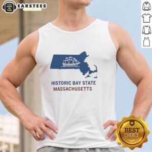 Stylish tank top featuring a historic map of Massachusetts Bay, perfect for showcasing love for Massachusetts culture.