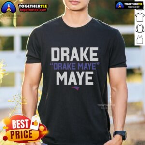 Stylish Nice Drake Maye logo T-shirt featuring bold graphics, perfect for fans of Drake Maye and trendy sports apparel.