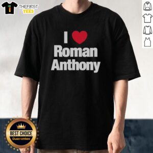 Alt Text: Original I Love Roman Anthony Boston Red Sox T-Shirt featuring vibrant graphics and a comfortable fit for fans.