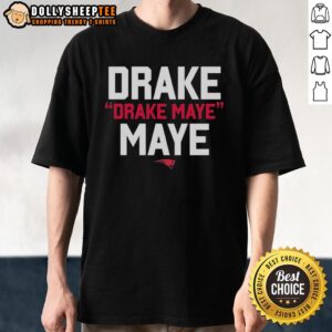 Good Drake Maye MVP New England Patriots small logo T-shirt featuring bold graphics and comfortable fit for fans.