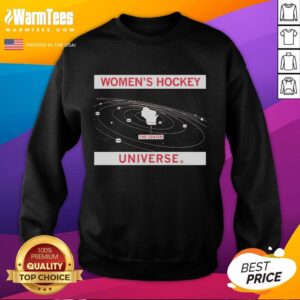 Nice Wisconsin Women's Hockey Universe Sweatshirt in navy blue, featuring team logo and cozy design for fans.