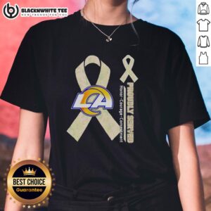 Hot Los Angeles Rams ladies tee showcasing honor, courage, and commitment in stylish design for fans.