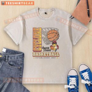 Good Cyclone Basketball Max Collegiate washed t-shirt in vibrant colors, perfect for fans and casual wear.