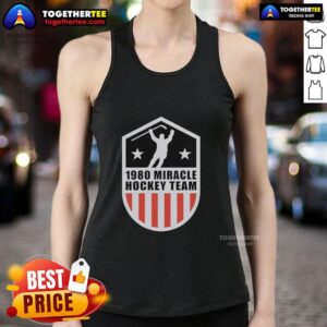 Vintage USA Hockey Team tank top featuring the iconic 1980 Miracle Hockey Team design, perfect for sports fans.