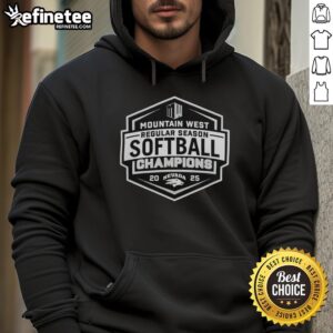 Alt Text: Original Nevada Wolf Pack Softball 2025 Mountain West Champions Hoodie featuring team logo and championship details.