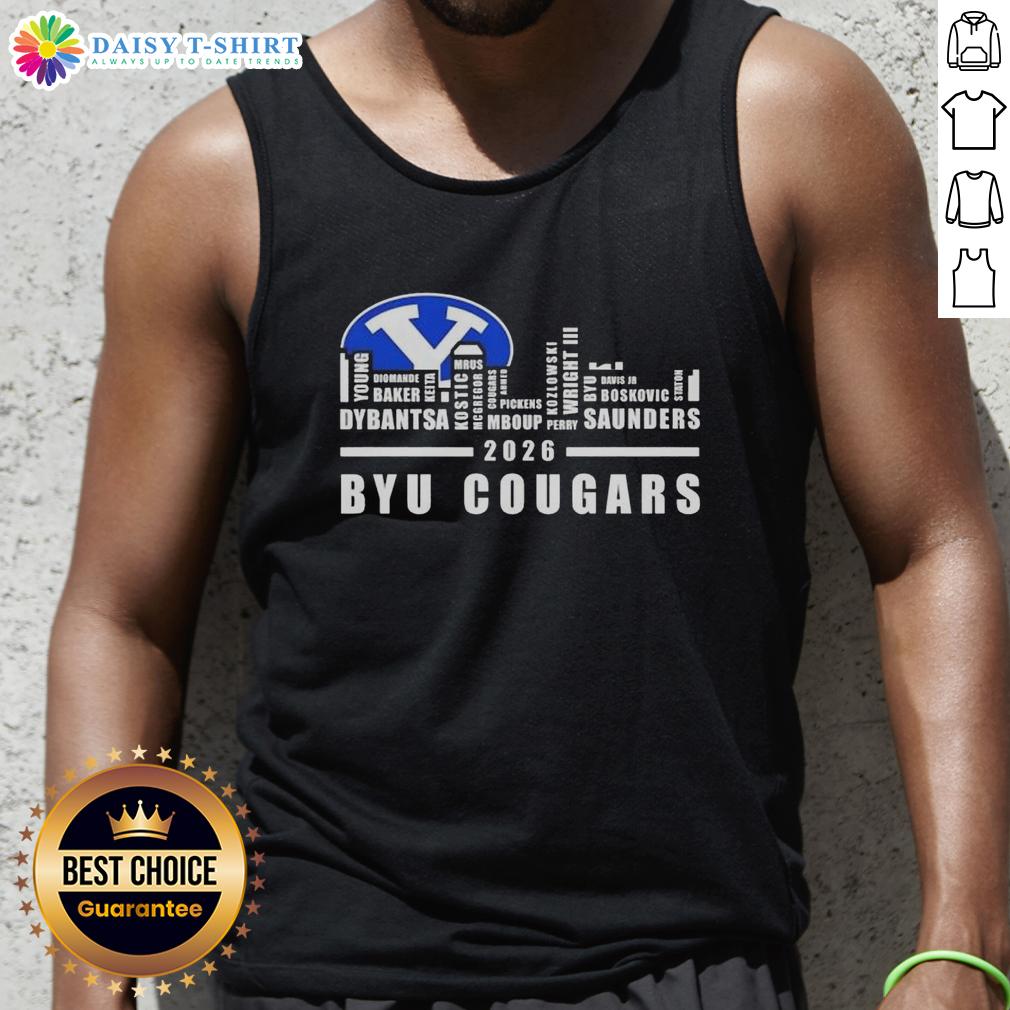 Premium 2026 Byu Cougars All Names City Skyline Tank Top Premium 2026 BYU Cougars tank top featuring city skyline design and all team names for fans and athletes.