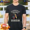 Alt Text: Premium Classically Trained Biker Born Wild T-Shirt featuring a bold design perfect for motorcycle enthusiasts.