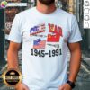 Premium Cold War 1945-1991 T-Shirt featuring vintage design and bold graphics, perfect for history enthusiasts.