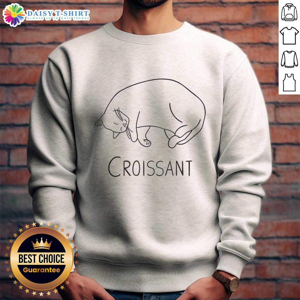 Premium Croissant Sweatshirt Premium Croissant Sweatshirt featuring a cozy design with a croissant graphic, perfect for casual fashion lovers.