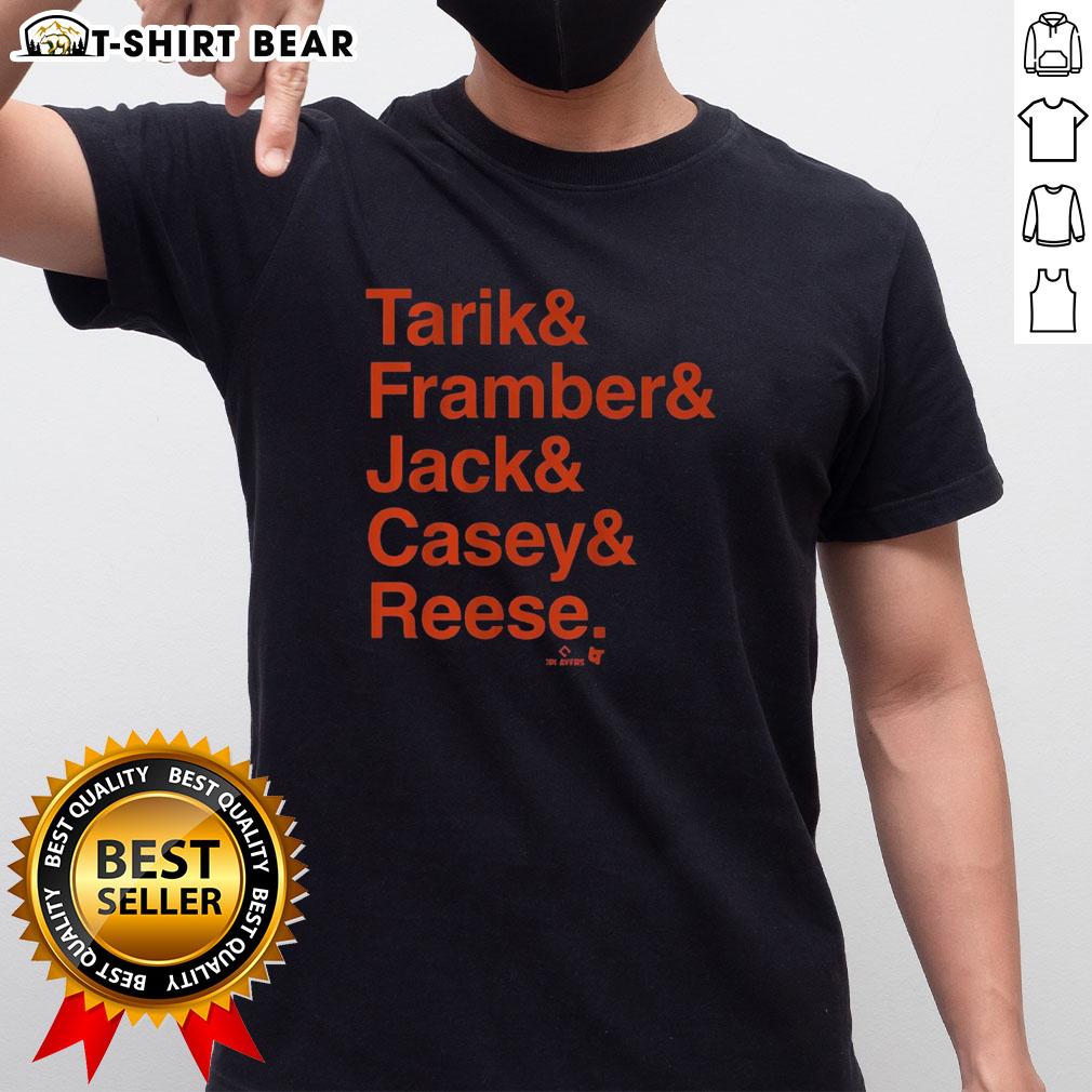 Premium Detroit Baseball Tarik & Framber & Jack & Casey & Reese T Shirt Premium Detroit Baseball T-Shirt featuring Tarik, Framber, Jack, Casey, and Reese for fans of the team.