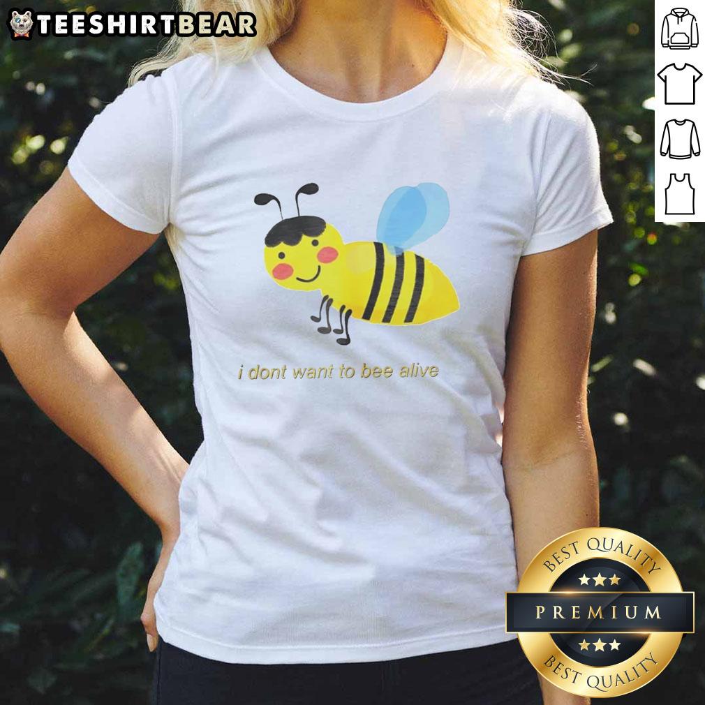 premium-i-dont-want-to-bee-alive-cartoon-ladies-tee Premium I Don't Want to Bee Alive cartoon ladies tee featuring a playful design, perfect for casual wear and expressing humor.
