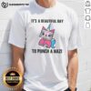 Premium 'It's A Beautiful Day To Punch A Nazi' Princess Unikitty T-Shirt featuring a vibrant graphic design.