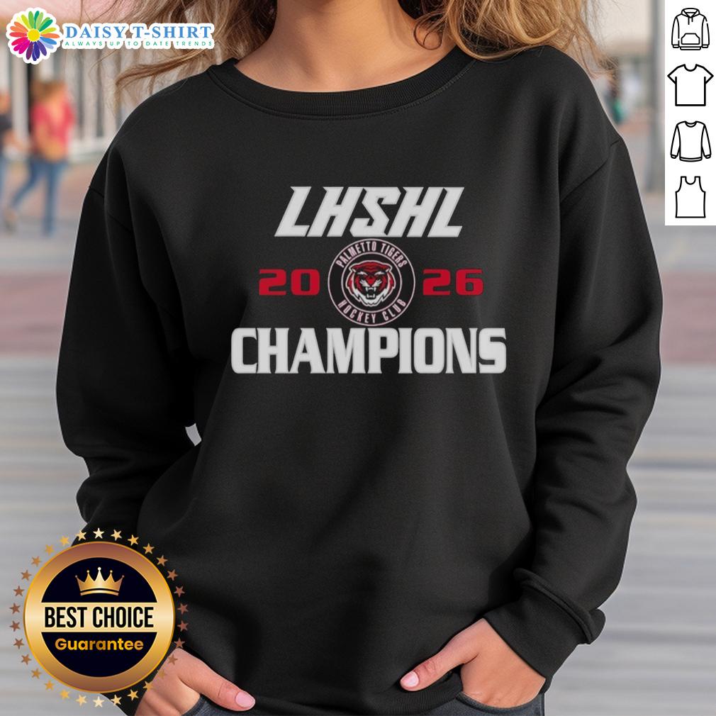 Premium Lhshl Palmetto Tigers Champions 2026 Logo Sweatshirt Premium LHSHL Palmetto Tigers Champions 2026 logo sweatshirt showcasing vibrant design and team spirit.