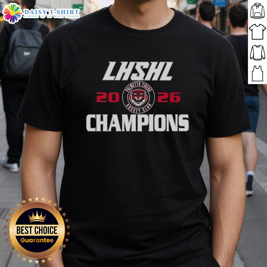 Premium Lhshl Palmetto Tigers Champions 2026 Logo T Shirt Premium Lhshl Palmetto Tigers Champions 2026 Logo T-Shirt featuring vibrant graphics and stylish design for fans.