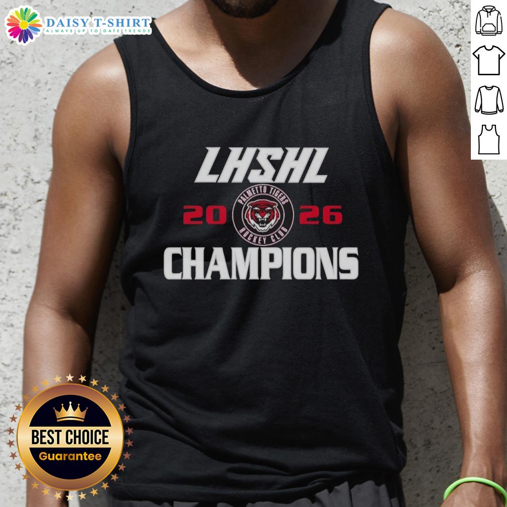 Premium Lhshl Palmetto Tigers Champions 2026 Logo Tank Top Premium LHSHL Palmetto Tigers Champions 2026 logo tank top featuring vibrant team colors and a stylish design.