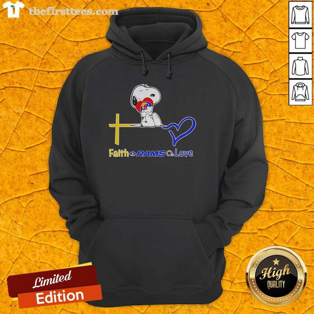 premium-los-angeles-rams-snoopy-hugs-heart-faith-rams-love-hoodie Premium Los Angeles Rams Snoopy Hugs Heart Faith Rams Love T-Shirt - Image 2