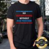 Premium No Deportations Without Due Process Political Protest T-Shirt featuring bold text and activist design.