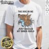 Premium 'The Dog In Me Just Mauled My Inner Child' T-Shirt featuring a playful graphic, perfect for dog lovers.