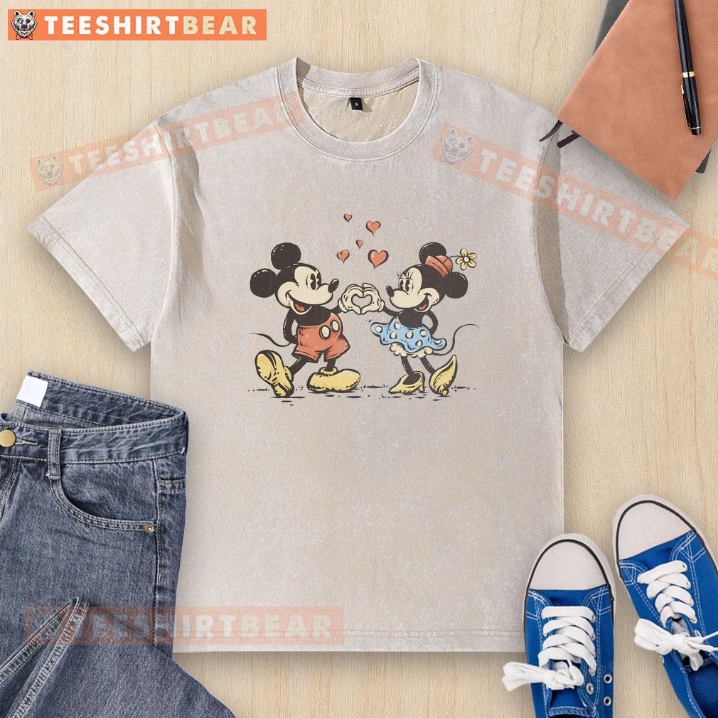 premium-two-hands-one-heart-mickey-mouse-minnie-mouse-washed-t-shirt Premium Two Hands One Heart Mickey Mouse Minnie Mouse washed t-shirt featuring a playful design and vibrant colors.