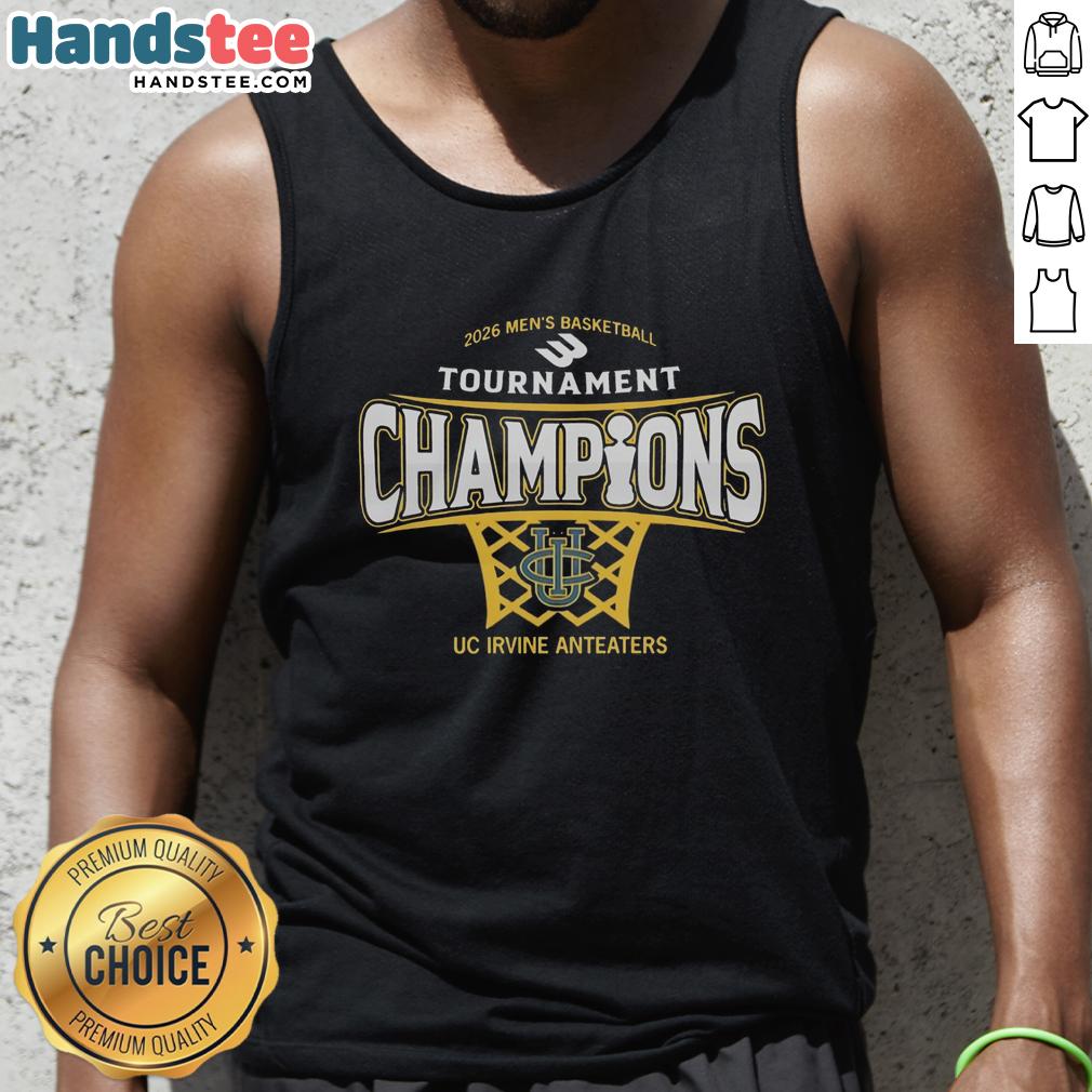 premium-uc-irvine-anteaters-mens-basketball-2026-big-west-conference-tournament-champions-tank-top Premium UC Irvine Anteaters men's basketball tank top celebrating 2026 Big West Conference Tournament champions.