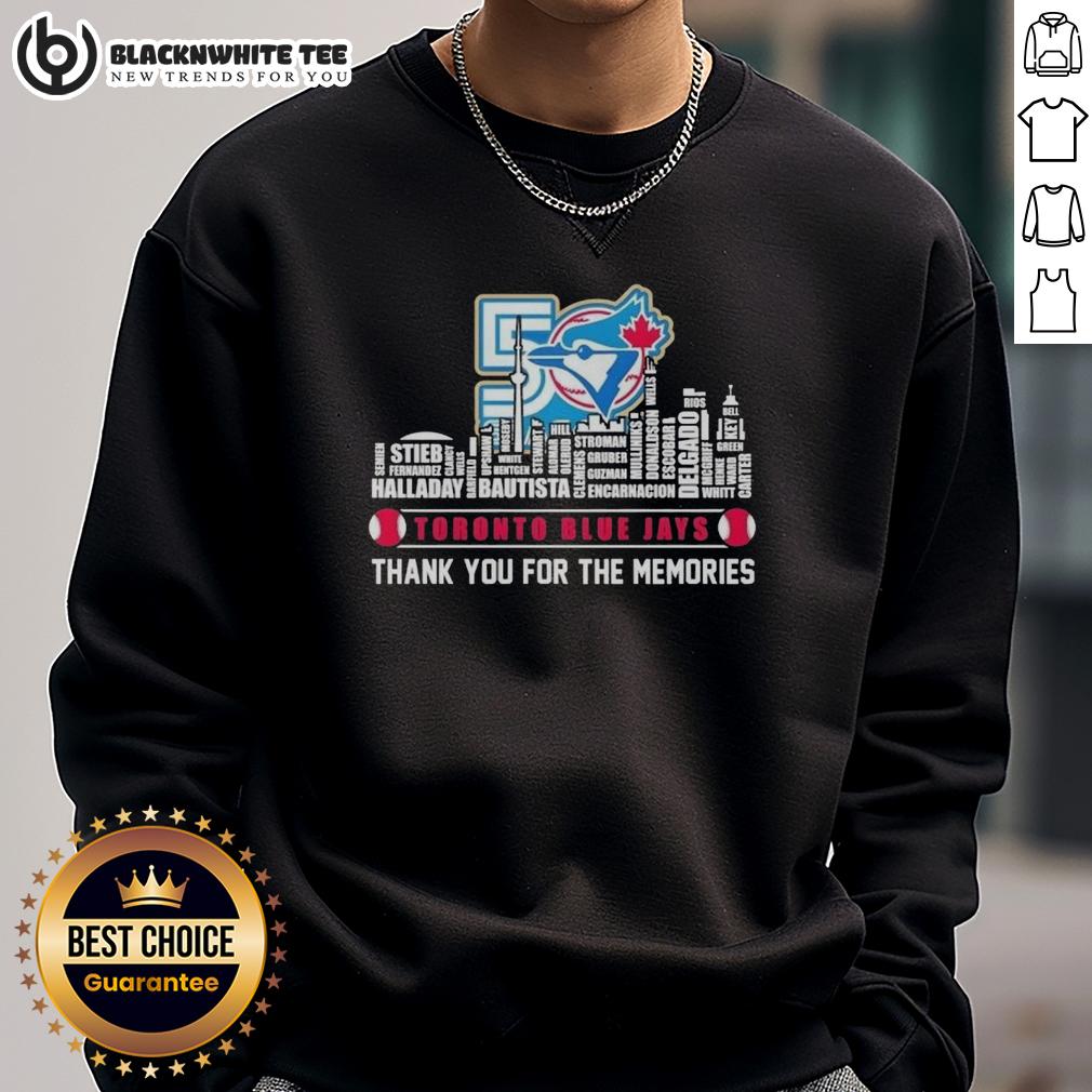 Pretty 2026 Toronto Blue Jays Baseball All Names City Skyline Sweatshirt