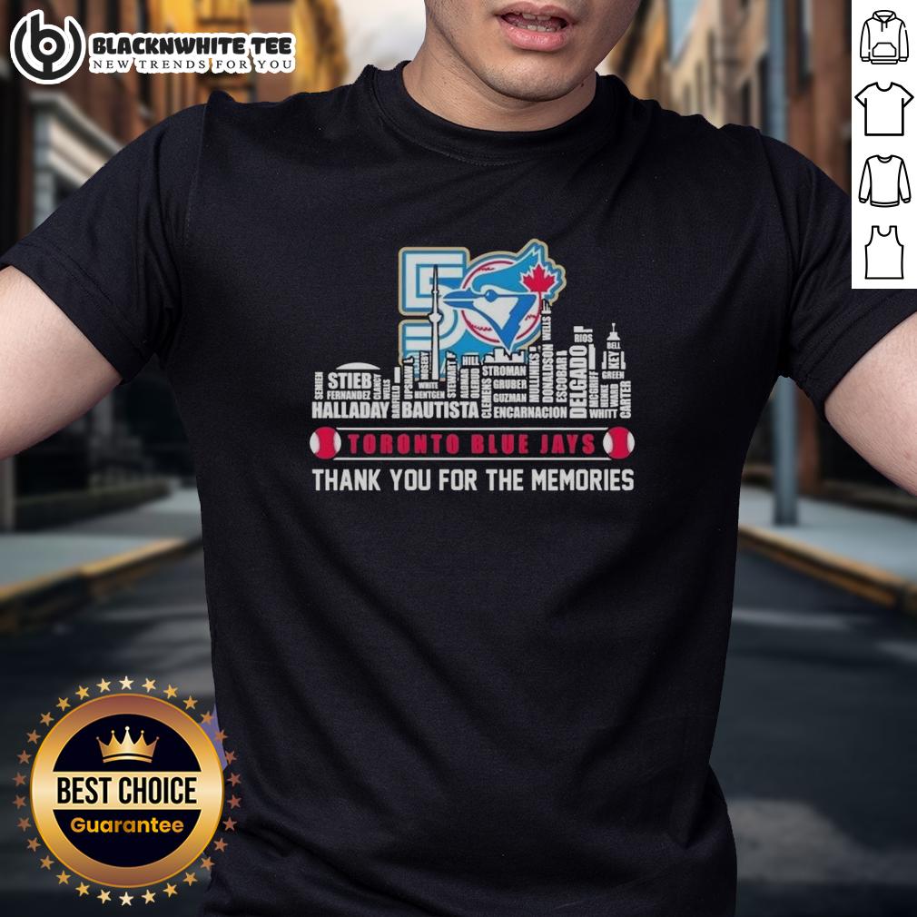 Pretty 2026 Toronto Blue Jays Baseball All Names City Skyline T Shirt Alt Text: Pretty 2026 Toronto Blue Jays Baseball T-Shirt featuring city skyline and player names, perfect for fans.