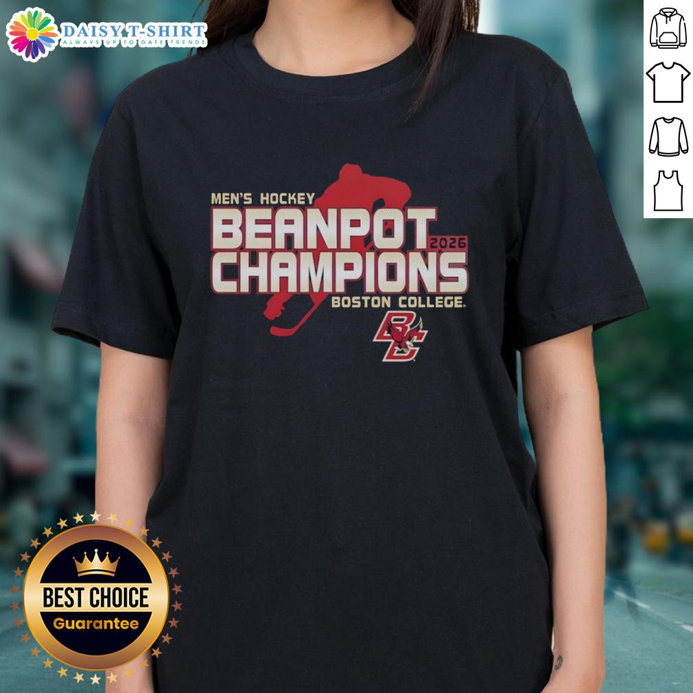 Pretty Boston College Eagles Men's Hockey 2026 Beanpot Champions Locker Room Ladies-Tee Boston College Eagles Men's Hockey 2026 Beanpot Champions locker room ladies tee showcasing team pride and victory.