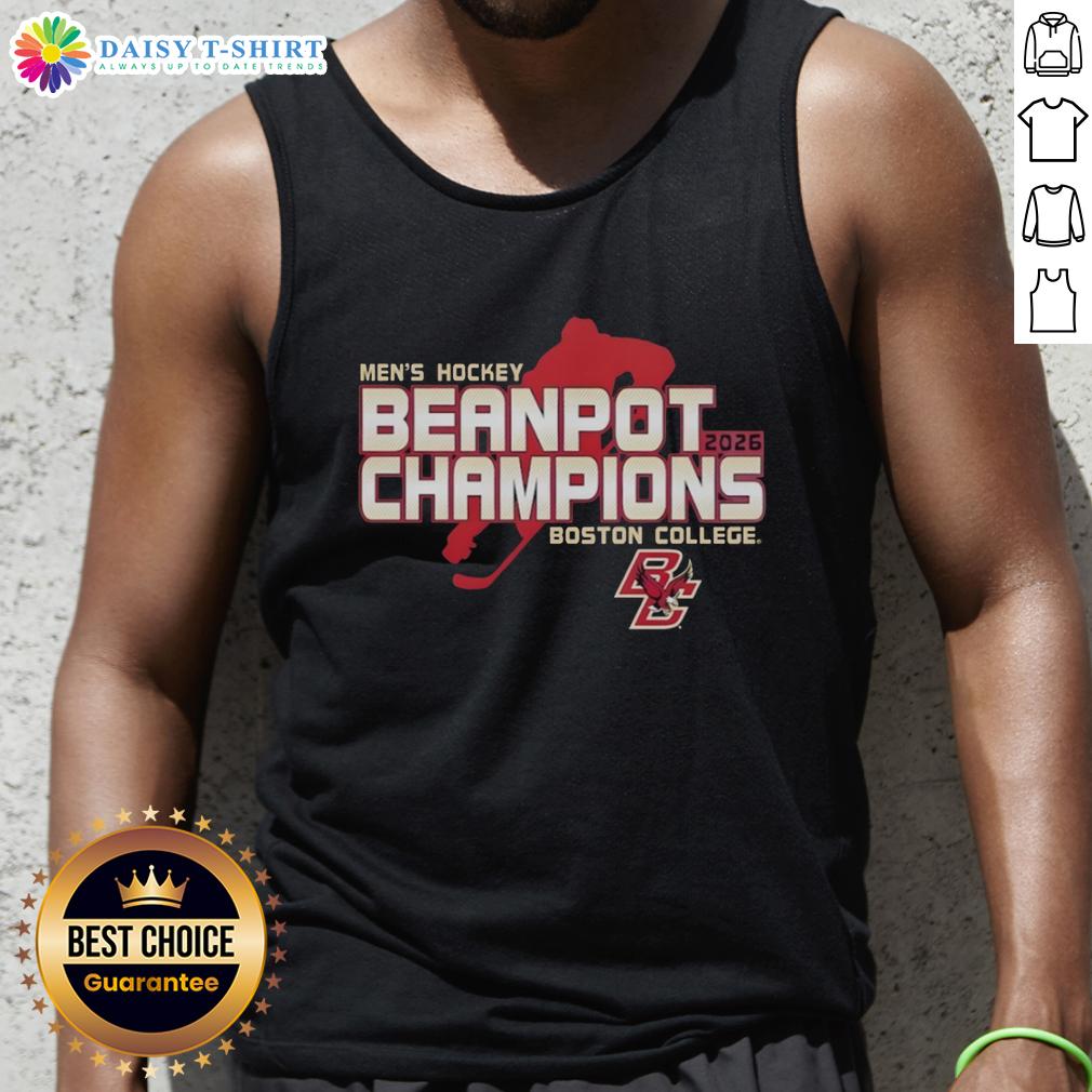 Pretty Boston College Eagles Men's Hockey 2026 Beanpot Champions Locker Room Tank Top Boston College Eagles men's hockey 2026 Beanpot champions locker room tank top featuring team colors and logo.