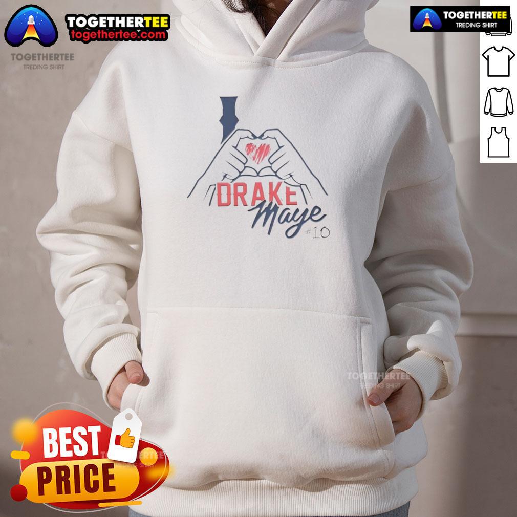 Pretty I Love Drake Maye 10 New England Patriots Hoodie Pretty I Love Drake Maye 10 New England Patriots hoodie in navy blue with team logo, perfect for fans.