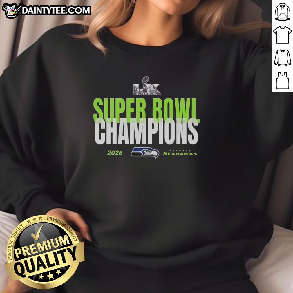 pretty-seattle-seahawks-2026-super-bowl-lx-champions-football-logo-sweatshirt Alt Text: Pretty Seattle Seahawks 2026 Super Bowl LX Champions sweatshirt featuring bold team logo and stylish design.