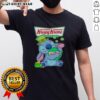 Alt Text: Pretty Stitch Hug T-shirt featuring the Krispy Kreme logo for a festive Happy Patrick's Day celebration.