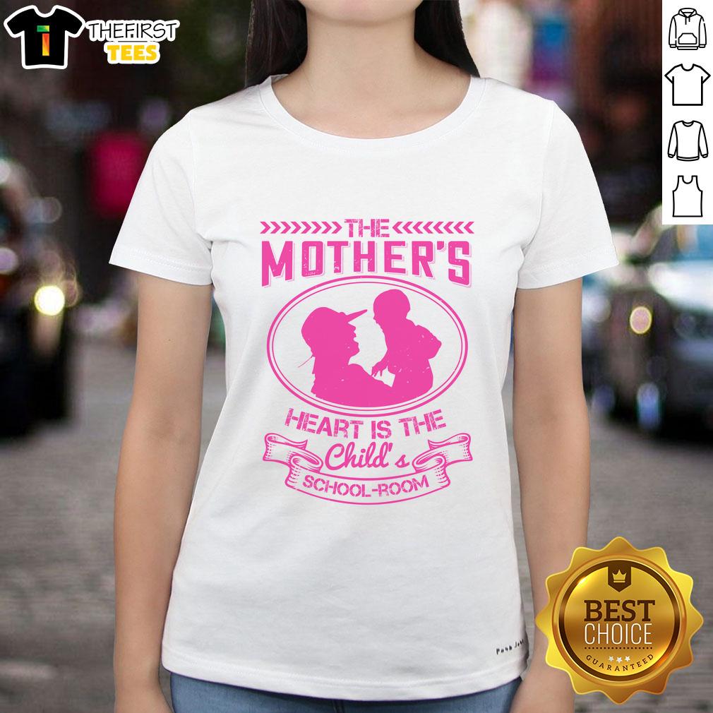 pretty-the-mothers-heart-is-the-childs-school-room-ladies-tee Pretty Ladies Tee featuring 'The Mother's Heart is the Child's School Room' design, perfect for moms and educators.